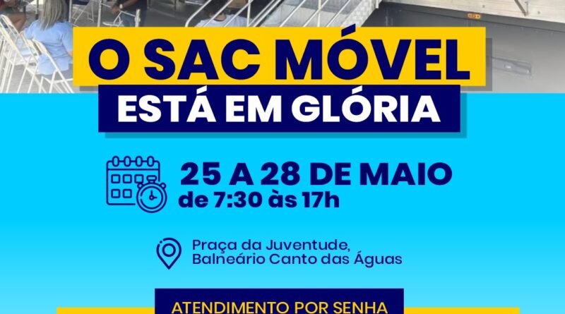 SAC Móvel chega a Glória com serviços gratuitos para a população