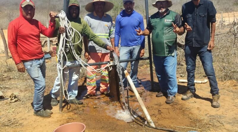 Prefeitura de Glória instala mais um poço artesiano na zona rural do município